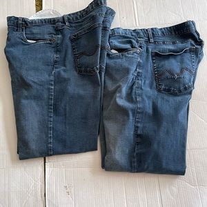 2 pairs of Men’s urban star blue jeans 40X30